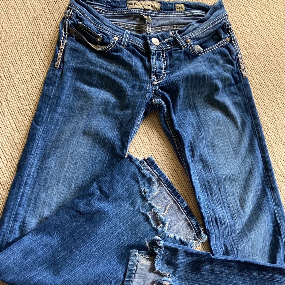 BKE Starlite Flare Leg Denim Jeans Size 29 Long